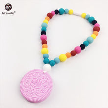 Let's Make Silicone Biscuits Pandent Necklace Chewable Beads BPA Free Can C