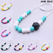 MHS.SUN Food grade silicone baby mom necklace candy color round BPA free so
