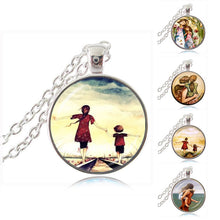 Mom Mother and Son Daughter Photo Necklace Family Gift Forever Love Jewelry