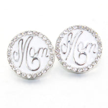 6PCS/Lot Boom World  Mom crystal18mm metal snaps button for bracelet women