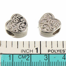 5mm Large Hole Beads Charms Bracelets Heart Mom Vintage Silver Metal Mother