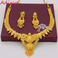 Adixyn NEW Dubai Jewelry Set High Quality Gold Color Necklace Earrings Set