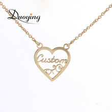 Duoying Heart Necklace Personalized Love Custom Name Necklace Romantic Anni