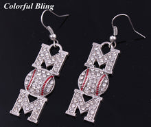 New arrival crystal rhinestone softball mother earring dangle Sport Fashion