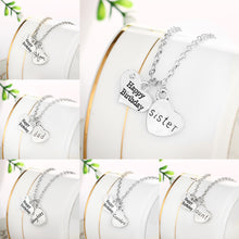Bespmosp Family Double Heart Mom Dad Sister Grandma Son Uncle Pendant Neckl