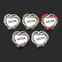 High quality w306 mom 18mm rhinestone metal snap button for Bracelet Neckla
