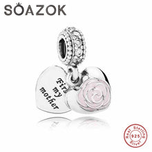 SOAZOK Authentic Sterling Silver 925 Original Charm Fit  Bracelet Diy Charm