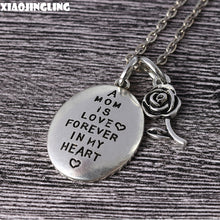 XIAOJINGLING Mother's Gifts A Mom Is Loved Forever In My Heart Rose Flower