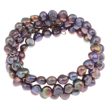YYW Mom Wedding Gfits 5 7mm Natural Black Color Freshwater Pearl Bracelet B