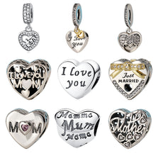 Authentic 925 Sterling Silver BEST MOM,FOREVER FRIENDS Love Heart European