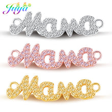 Aliexpress Dropshipping Micro Pave Zircon Russian Mama Charms Connector For