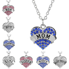 Charming Crystal Necklace Long Chains Maxi Collier MOM DAUGHTER NIECE Penda