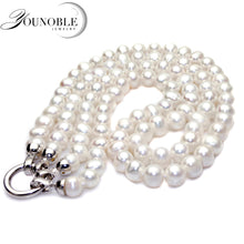 Multilayer freshwater pearl necklace set women,real wedding natural pearl n