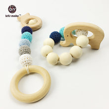 Let's Make Wood Nursing Necklace Toy Elephant Fish Set  Wood Bead Teething
