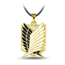 Attack on Titan Necklace Wings of Freedom Bright Silver or Antique Bronze P