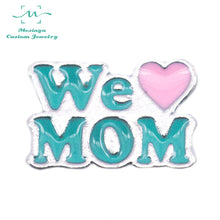 10 pcs  Mesinya Silver Color New color WE Love Mom floating charms for glas