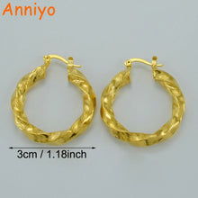 Anniyo Size 3CM Wholesale Earrings for Women's Gold Color & Brass,Mom of Ea