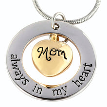 Unisex Mom and Dad pendant Always in my heart memorial cremation Screw Urn