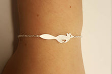 Silver Color Simple Bracelet Cute Run Fox Anklets for Mom Jewelry Stainless
