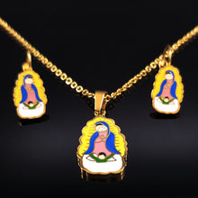 2017 Family Blue Enamel Stainless Steel Jewelry Set Women Mom and Boy Gold