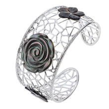 Shell flower Filigree bangle bracelet flexible jewelry mother's day gifts f