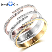 New Stainless Steel Bracelet Bangles Gold Silver Rose Gold Fashion Opening