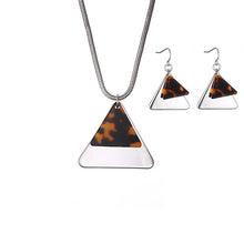 Shineland Statement Necklace Fashion Jewelry Gold Silver Color Triangle Res