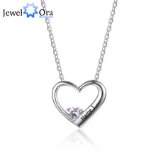 Hot Selling Personalized 925 Sterling Silver DIY Birthstone Necklace Pendan