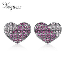 VOGUESS Heart Earring 2017 New Full Austria Crystal CZ Crystal Lover Stud E