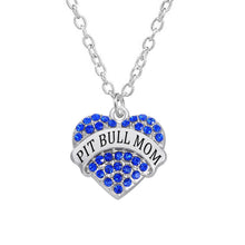 Dropshipping Aliepxress New Fashion Crystal Stone Charm Hearts Pit Bull Mom