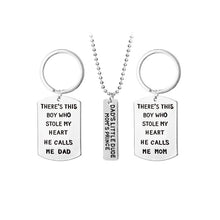 Newest Fashion Family Series Necklace Keychain Daddy Mommy Gift DAD MOM MAM