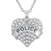 my shape Fire Fighter Air Force Army Mom Police Policeman Crystal Heart Pen