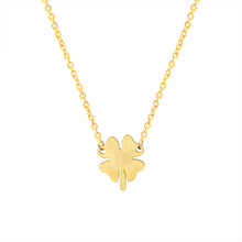 Four Leaf Clover Necklace Women Boho Jewelry Stainless Steel Irish Faith Sp