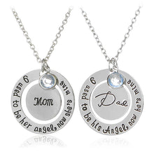 I Used To Be His/Her Angel Now He's/She's Mine Dad/Mom Crysal Memorial Neck