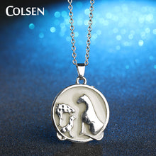 Daughter & Best Mom Love Heart I love Mom Chic Punk Glow In Dark Pendant Ne