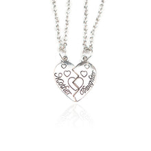 2pcs/set Mother Daughter Sawtooth Broken Heart Pendant Necklace Simple Spec