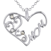 1PC New Arrival Fashion Jewelry Rhinestone Hollow Heart Tendril Mom Pendant