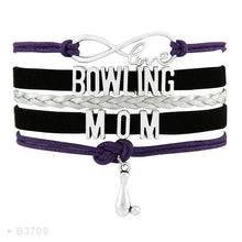 (10 pcs/lot) Infinity Love Bowling Mom Bowlings Charms Bracelets Jewelry Fo