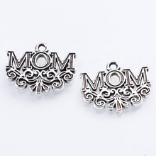 Vintage Silver Metal Letters MOM Charms for Jewelry Making DIY Jewelry Alph