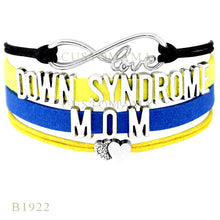 (10 PCS/Lot) Infinity Love Down Syndrome Mom Double Heart Awareness Hope Ri