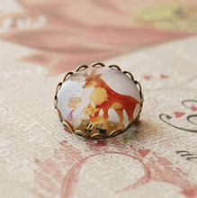 Mom Deer and Baby Deer Printed Pin Brooch Mother Love Animal Brooches Gifts