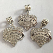 my shape Bride Bridesmaid Mom of The Bride Crystal Beads Charms Fit Pandora