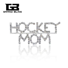 Sport Mom Theme Brooch Jewelry "HOCKEY MOM" Word Pin-in Brooches from Jewel