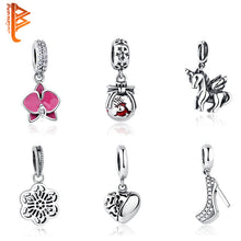 Solid 100% 925 Sterling Silver Snowman MOM Heart Pendant Charms Fit Origina