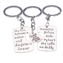 Daughter Mother Pendant Necklace 3pc/set Dad Keychain Family Mother's Day &