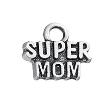 my shape 30pcs word super mom gift charm for mother-in Charms from Jewelry