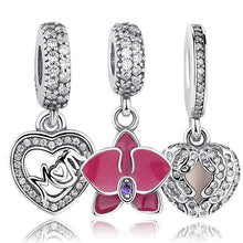 Original 925 Sterling Silver Radiant Orchid Snowflake MOM Daisy Pendant Bea