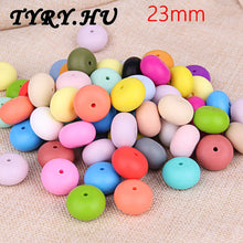 TYRY.HU Big Abacus Beads 50pc Loose Beads Food Grade Silicone Chewable Neck