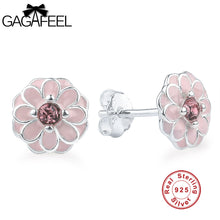 GAGAFEEL Flower Pending 925 Sterling Silver Stud Pending Stud Earrings For