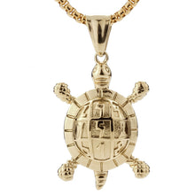 Turtle necklace for men women stainless steel pendant charm W chain jewelry